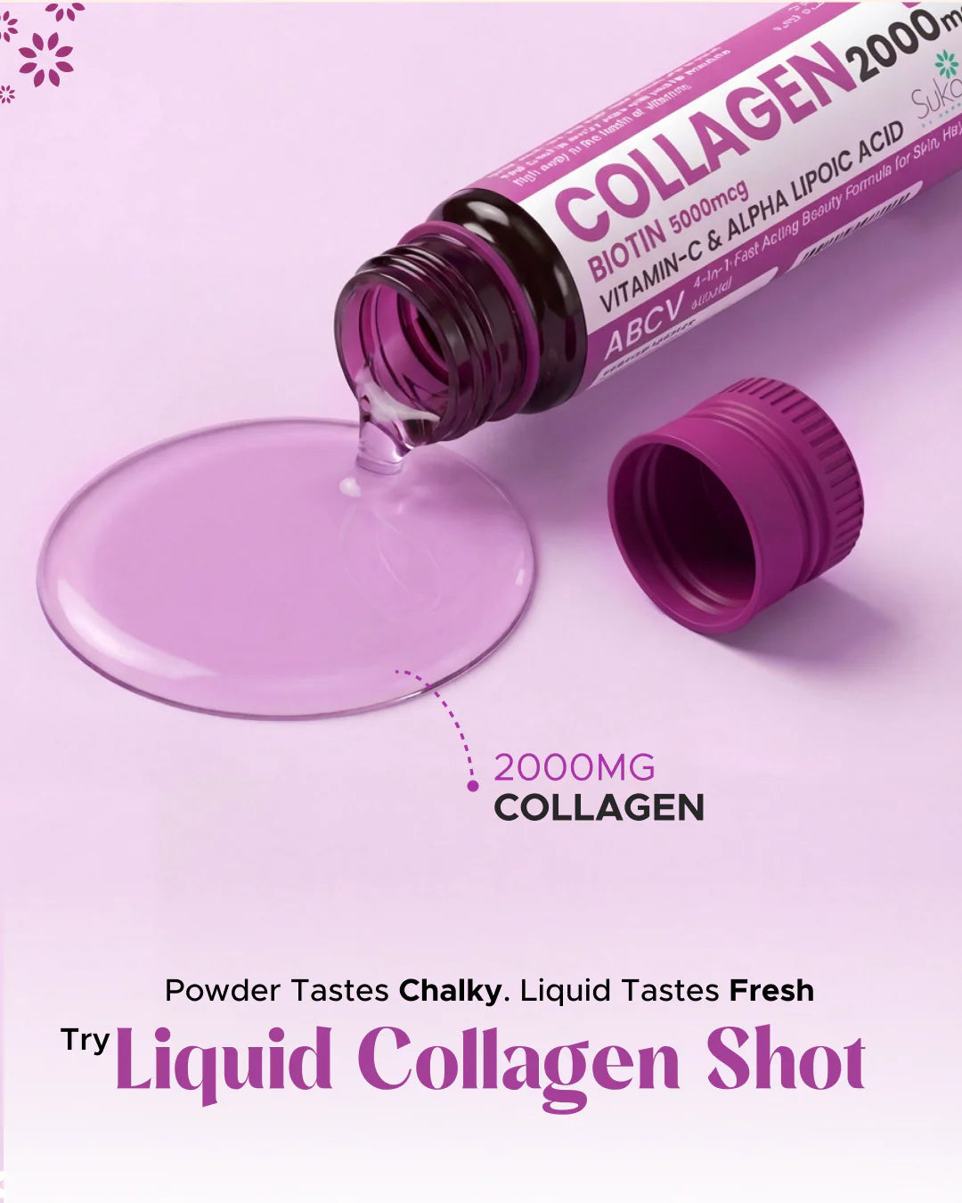 ABCV Collagen & Biotin Liquid Shot | Pack of 15 Vials